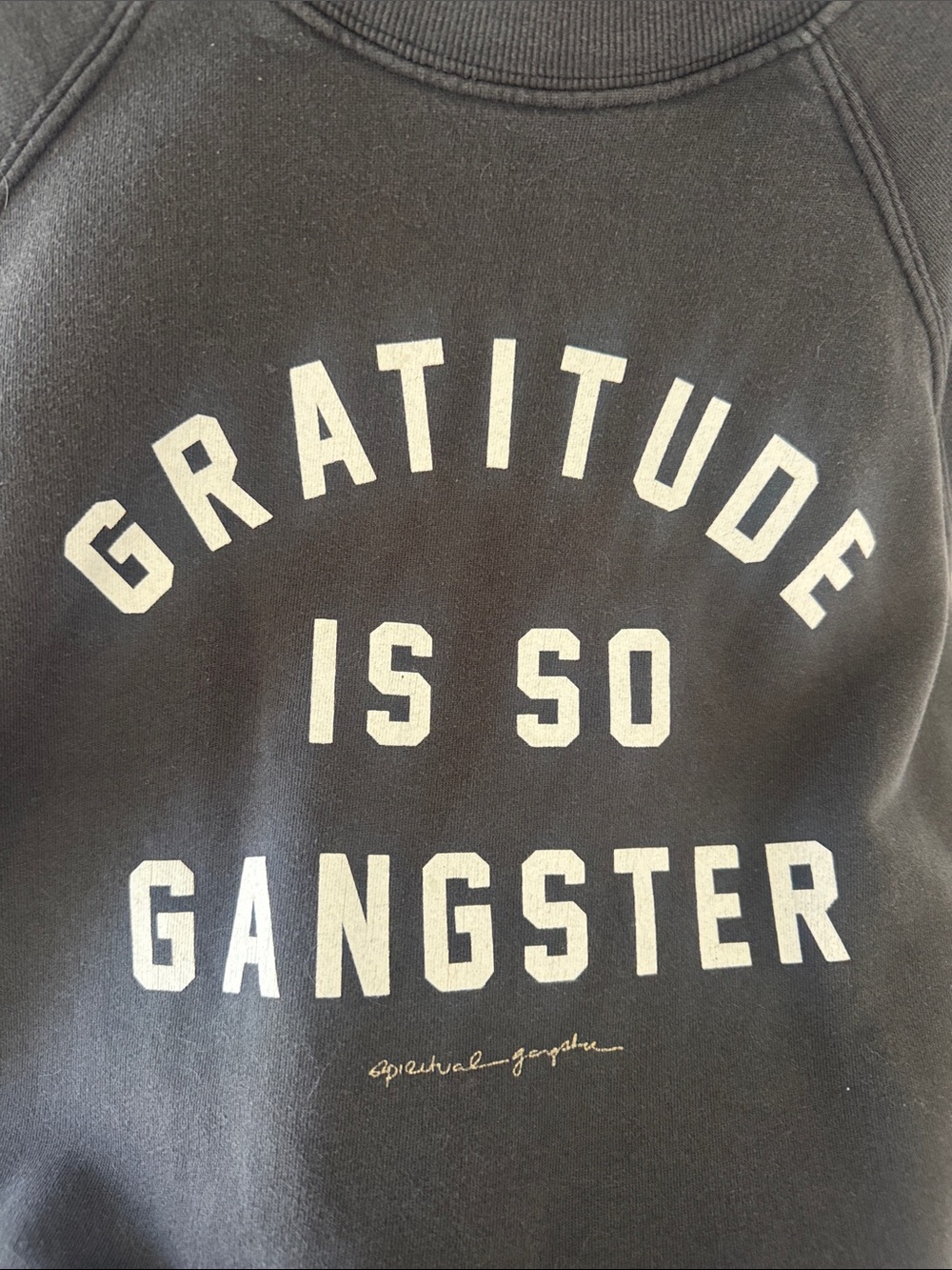 Spiritual Gangster Charcoal Gray Pullover Sweatshirt - Picture 3 of 4